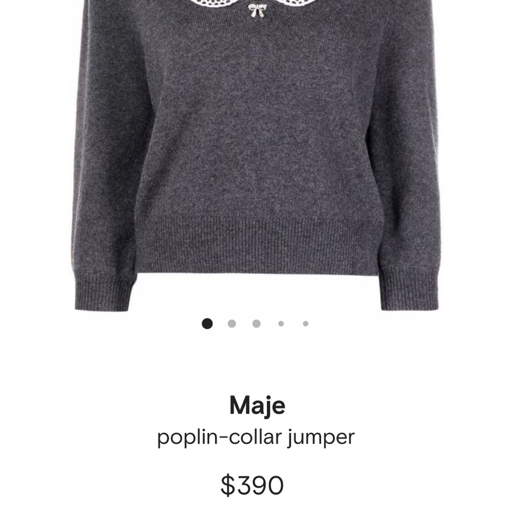 Maje Poplin collar sweater